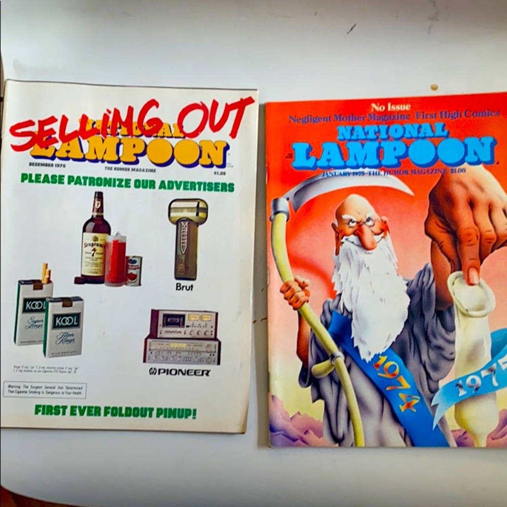 2 vintage adult national Lampoon magazines